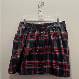Vineyard Vines Red and Black Plaid A-Line Skirt